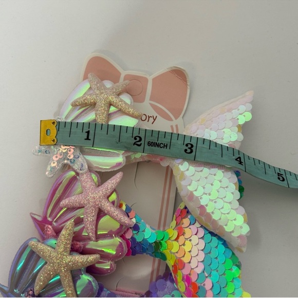 Mermaid Hair Accessories set of 6 Clip On Sequin Mermaid Tail Clips - Picture 15 of 16